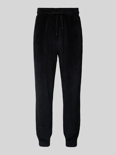 HUGO Tapered Fit Sweatpants mit Tunnelzug Black 2