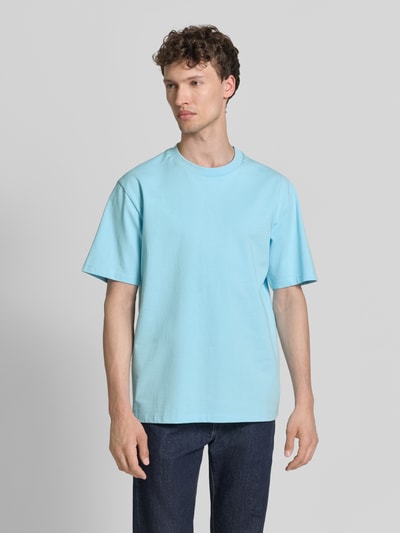 Lindbergh Oversized T-Shirt mit Rundhalsausschnitt Hellblau 4
