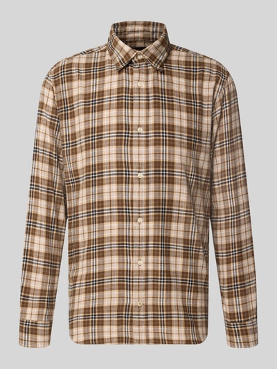 JACK & JONES Regular Fit Freizeithemd mit Kentkragen Modell 'FIELD' Hellbraun 1
