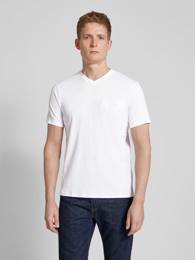 ARMANI EXCHANGE T-shirt met labelbadges Wit - 4