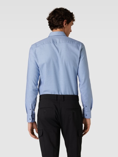 Eterna Slim Fit Slim fit zakelijk overhemd met structuurmotief Bleu - 5