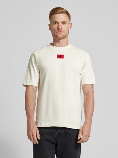HUGO T-Shirt mit Label-Patch Modell 'Drambok' - HUGO X RB Offwhite 4