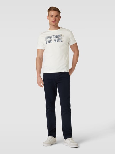 Lerros T-shirt met statementprint Offwhite - 1