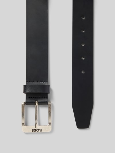 BOSS Leren riem met doornsluiting, model 'JEMIO' Zwart - 3