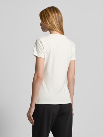 LIU JO SPORT T-Shirt mit Strasssteinbesatz Offwhite 5