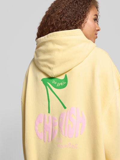 OH APRIL Oversized hoodie met kangoeroezak Lichtgeel - 3