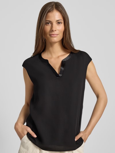 Jake*s Collection Regular Fit Blusentop mit Kappärmeln Black 3