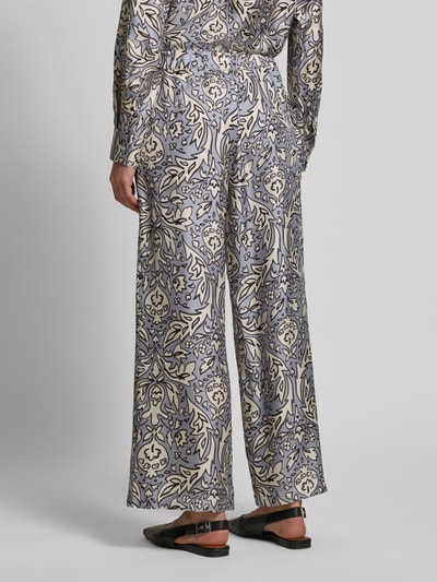 Weekend Max Mara Loose Fit Hose mit Motiv-Print Modell 'EUSEBIO' Hellblau 5