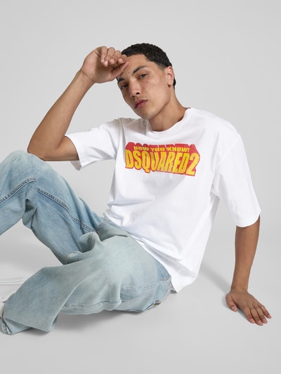 Dsquared2 T-Shirt mit Label-Print Weiss 3