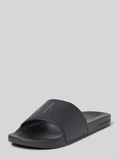 CK Calvin Klein Slides mit Label-Print BLACK 1