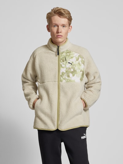 PUMA PERFORMANCE Teddyfelljacke mit Logo-Print Modell 'HIKING IS A TEAM' Offwhite 4