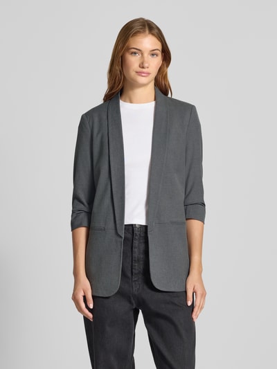 Only Żakiet długi o kroju regular fit z rękawem o dł. 3/4 model ‘ELLY’ Średnioszary melanż 4