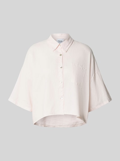 VILLA SOPHIE Korte blouse van een mix van linnen en katoen, model 'Quinn' Roze - 2