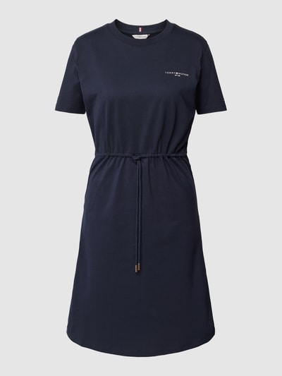 Tommy Hilfiger Knielanges Kleid mit Label-Schriftzug Dunkelblau 2