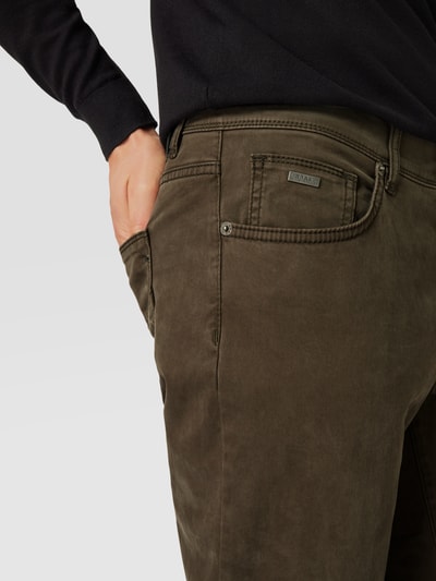 Brax Straight Fit Chino mit Label-Detail Modell 'Cadiz' Khaki 3