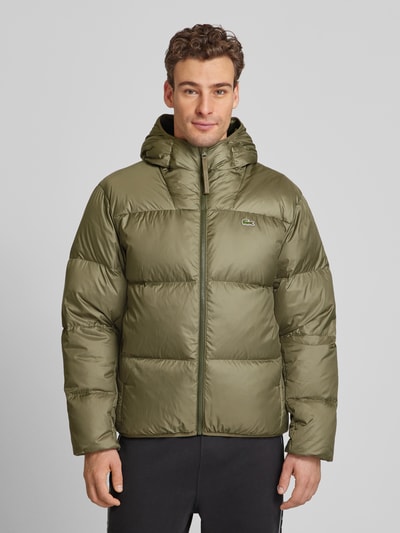 Lacoste Steppjacke mit Kapuze Oliv 4