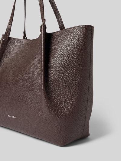 Marc O'Polo Shopper van echt runderleer, model 'BELLI' Donkerbruin - 3
