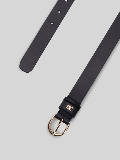 Tommy Hilfiger Riem van echt leer met logodetail Donkerblauw - 2
