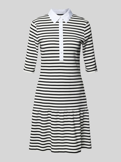 Marc Cain Knielanges Polokleid mit Knopfleiste Weiss 2
