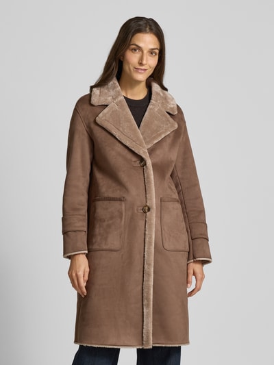 Fuchs Schmitt Mantel mit Reverskragen Taupe 4