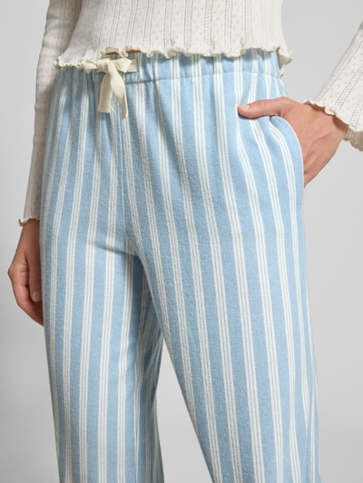Jake*s Casual Wide leg pyjamabroek met tunnelkoord Lichtblauw - 3