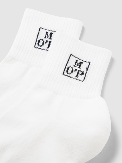 Marc O'Polo Socken mit Label-Print im 2er-Pack Weiss 2