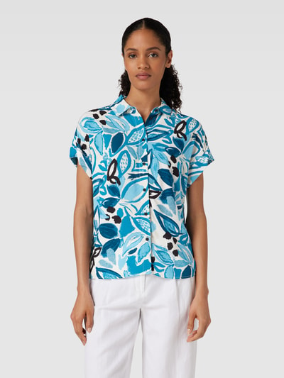 JAKE*S STUDIO WOMAN Overhemdblouse van viscose met all-over motief Turquoise - 4