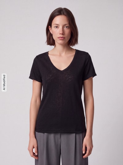 Marc O'Polo DENIM Regular Fit T-Shirt aus reiner Baumwolle Black 4