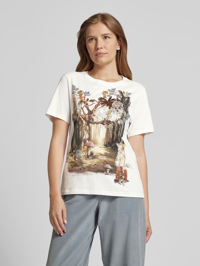 Marc Cain T-Shirt mit Motiv-Print Offwhite 4