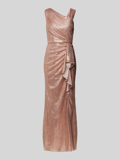 Adrianna Papell Abendkleid mit asymmetrischem V-Ausschnitt Rose Gold 2