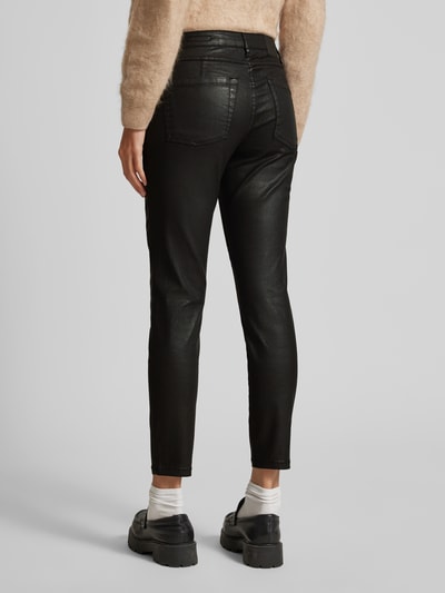 OPUS Slim fit broek in leerlook, model 'Evita remix' Zwart - 5