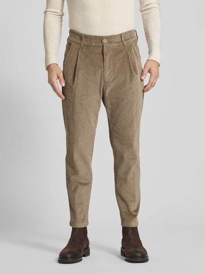 Drykorn Ribcordbroek met Franse steekzakken Beige - 4