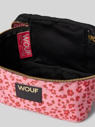 WOUF Kulturbeutel mit Logo-Patch Modell 'Roar' Pink 3