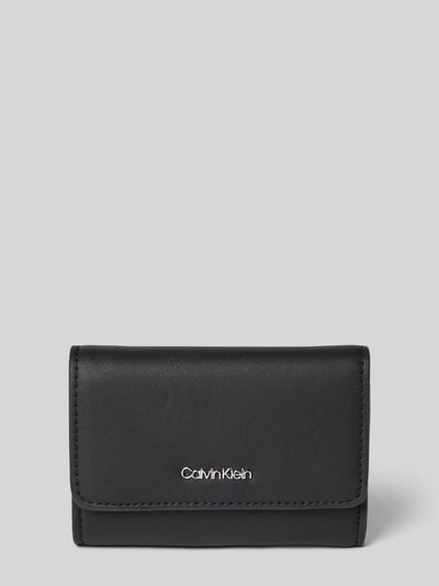 CK Calvin Klein Portemonnaie mit Label-Applikation Modell 'CK MUST' Black 1