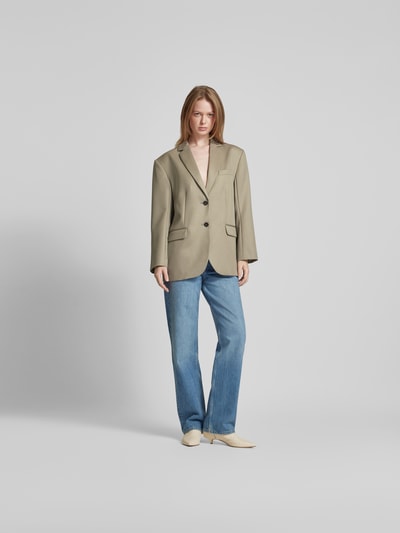 Anine Bing Blazer mit Reverskragen Khaki 1