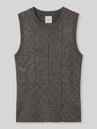 Calvin Klein Womenswear Stricktop mit breiten Trägern Mittelgrau Melange 2