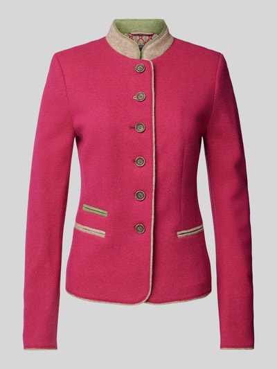 WHITE LABEL Taillierter Blazer mit Stehkragen Pink 2