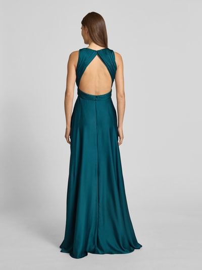Jake*s Cocktail Abendkleid mit Taillenpasse Dunkelgruen Melange 5