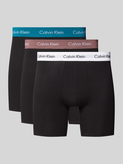 Calvin Klein Underwear Trunks mit Label-Bund im 3er-Pack Black 1