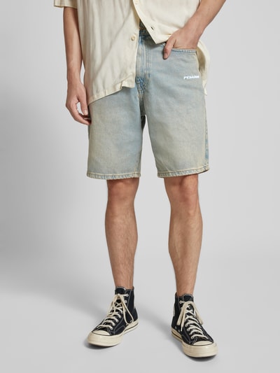 Pegador Straight Leg Jeansshorts mit Label-Stitching Modell 'EARL' Jeansblau 4