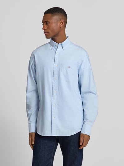 GANT Koszula casualowa o kroju regular fit z kieszenią na piersi model ‘OXFORD’ Jasnoniebieski 4