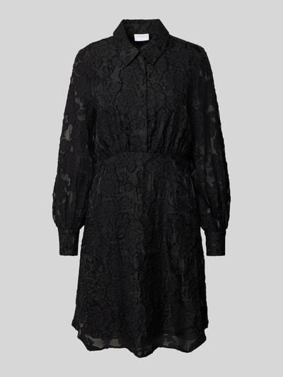 Jake*s Collection Knielanges Kleid mit Ausbrenner-Effekt Black 2