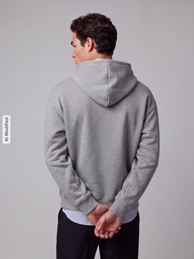 ONLY & SONS Sweatjacke mit Zweiwege Reißverschluss Mittelgrau Melange 5
