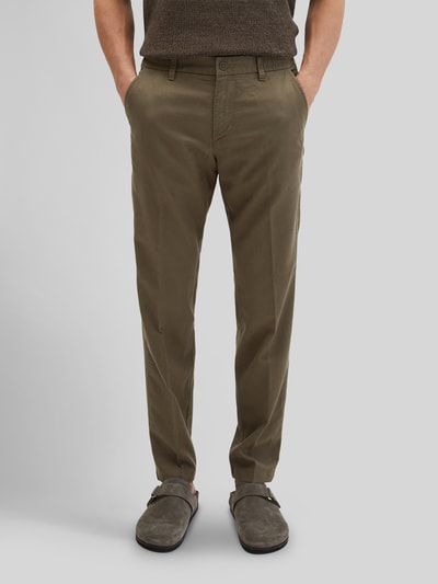 Marc O'Polo Tapered Fit Chino aus Lyocell-Mix Dunkelbraun 4