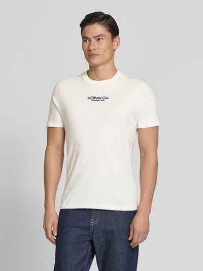 s.Oliver RED LABEL Regular Fit T-Shirt aus reiner Baumwolle Weiss 4