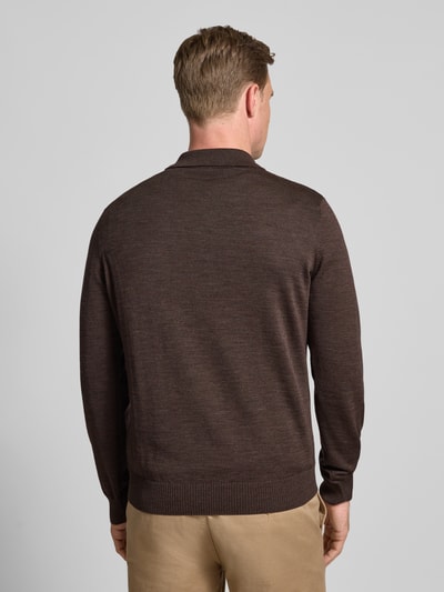 MAERZ Muenchen Strickpullover aus Merinowolle Mittelbraun 5