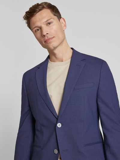 BOSS Slim fit 2-knoops colbert met scheerwol, model 'Jack' Marineblauw - 3