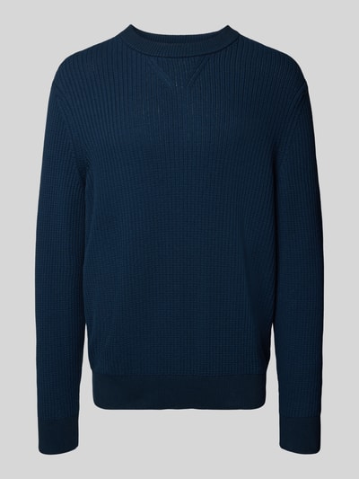 BOSS Orange Regular Fit Strickpullover aus Baumwoll-Mix Modell 'APOKKO' Marine 2