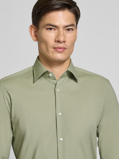 BOSS Regular Fit Businesshemd aus Baumwoll-Elasthan-Mix Gruen 3