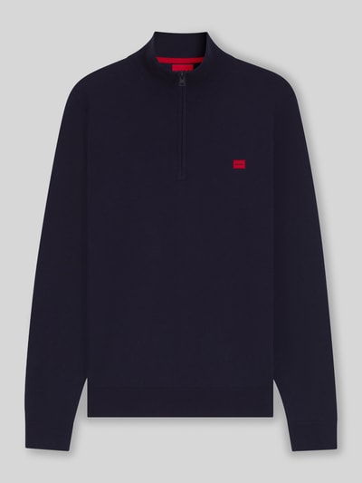 HUGO Regular Fit Troyer aus reiner Baumwolle Modell 'SAN QUINTUS' Marine 2